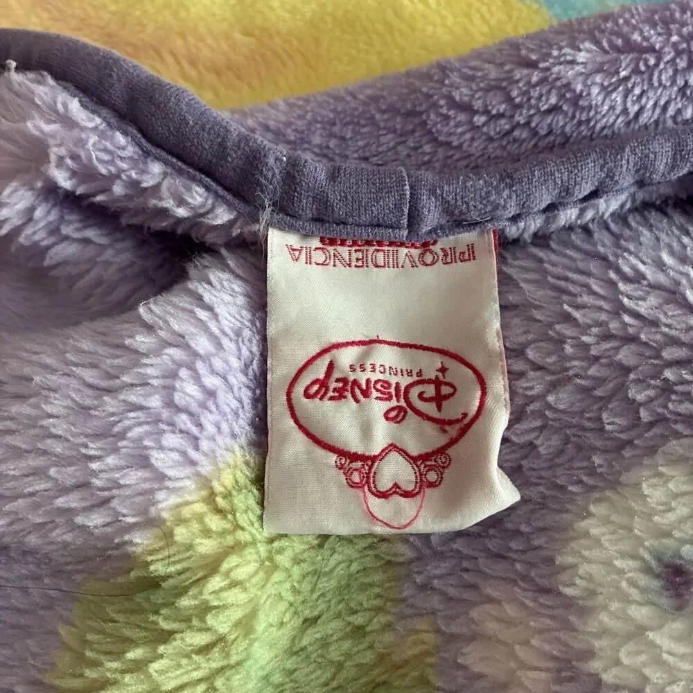 Disney Princesses VTG 90s Plush Blanket Cinderella Sleeping Beauty Belle 59